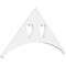 Ekena Millwork Pitch Winston Architectural Grade PVC Gable Pediment, 36"W x 18"H x 1"P (12/12) GPP036X018X100WIN - alternate 1